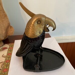 Early 20th Century Wrought Iron and Brass Table Cigar Cutter by A.V. Zschock